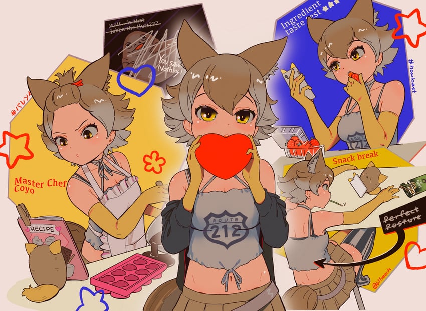 coyote and coyopotato (kemono friends and 1 more) drawn by beleven
