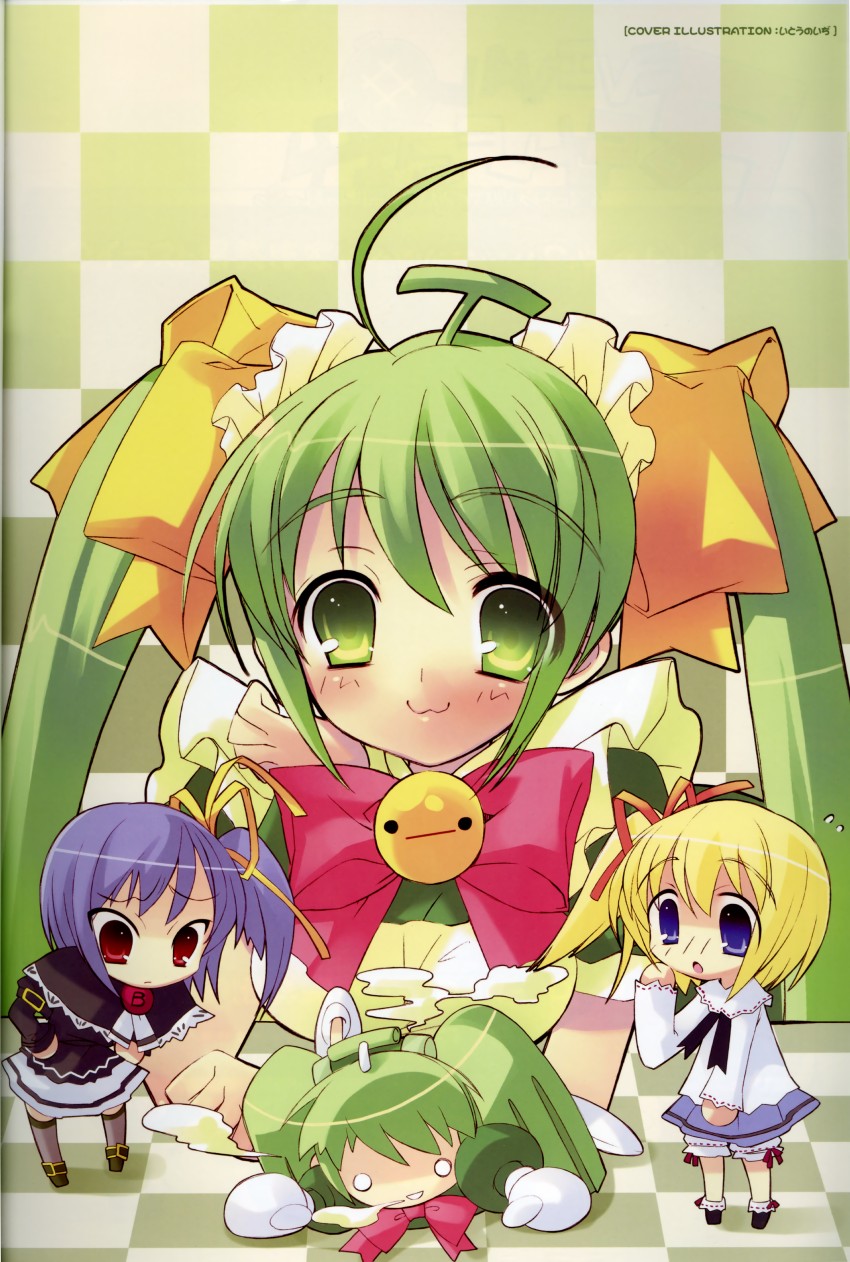 melon-chan, lemon-chan, and black lemon-chan (melonbooks and 1 more) drawn by ito_noizi