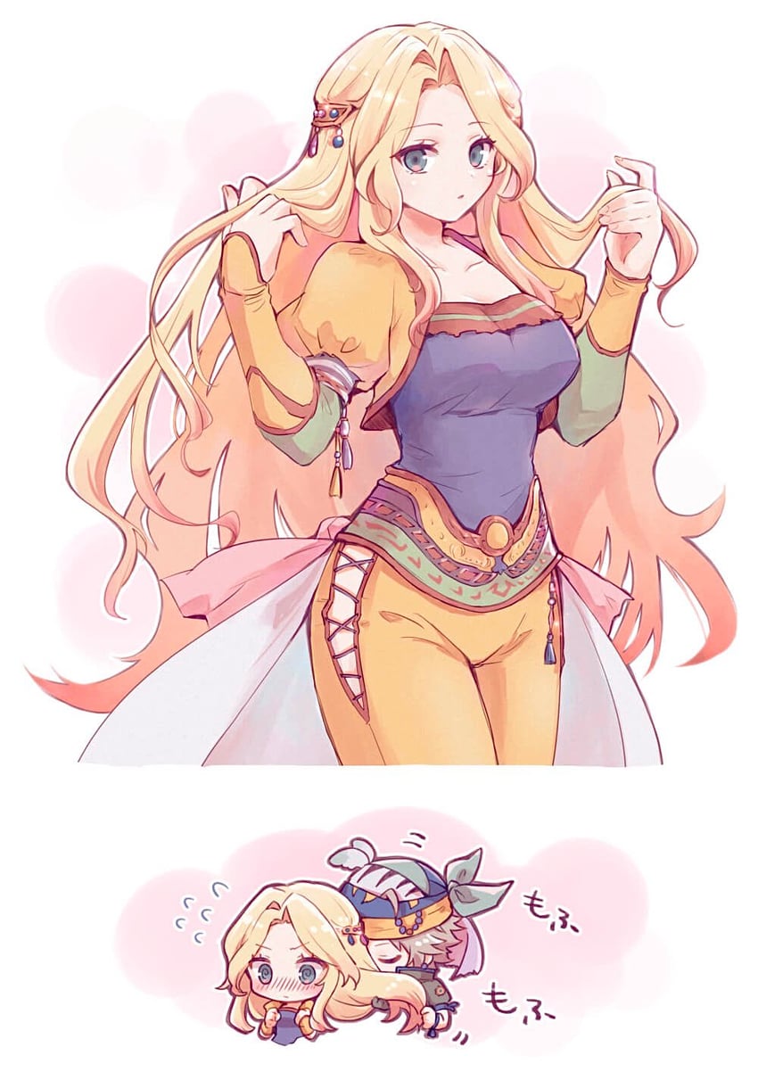 celes chere and locke cole (final fantasy and 1 more) drawn by pan_ff6