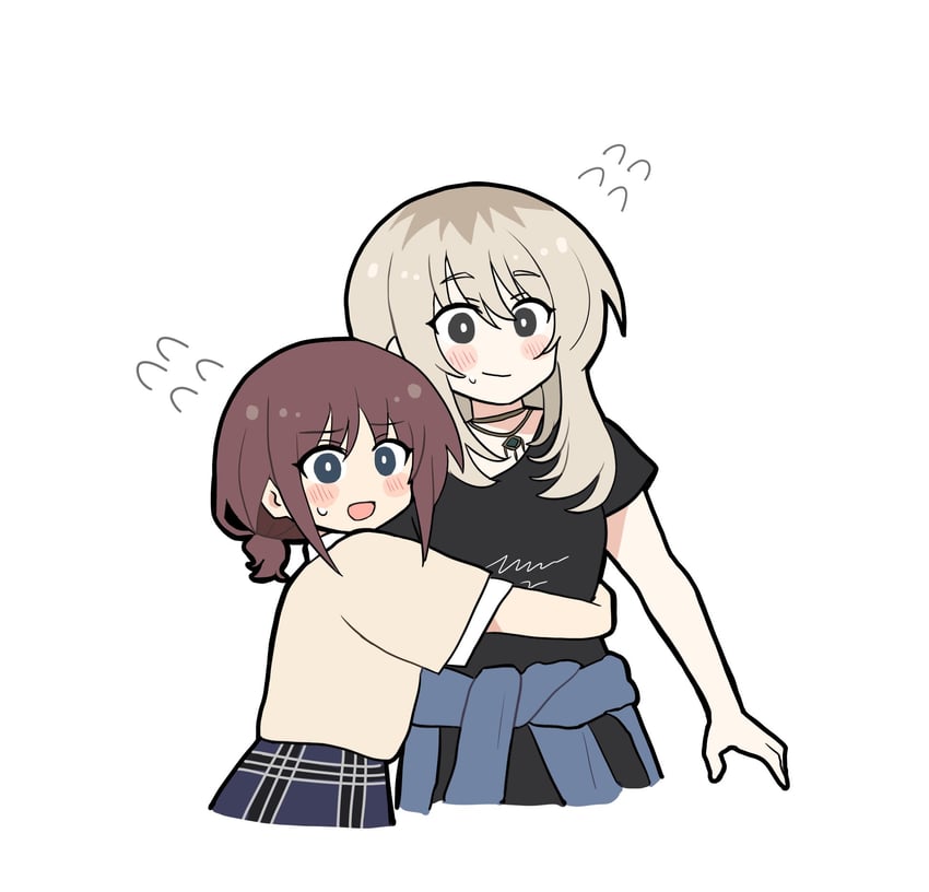 iseri nina and kawaragi momoka (girls band cry) drawn by lemoontya