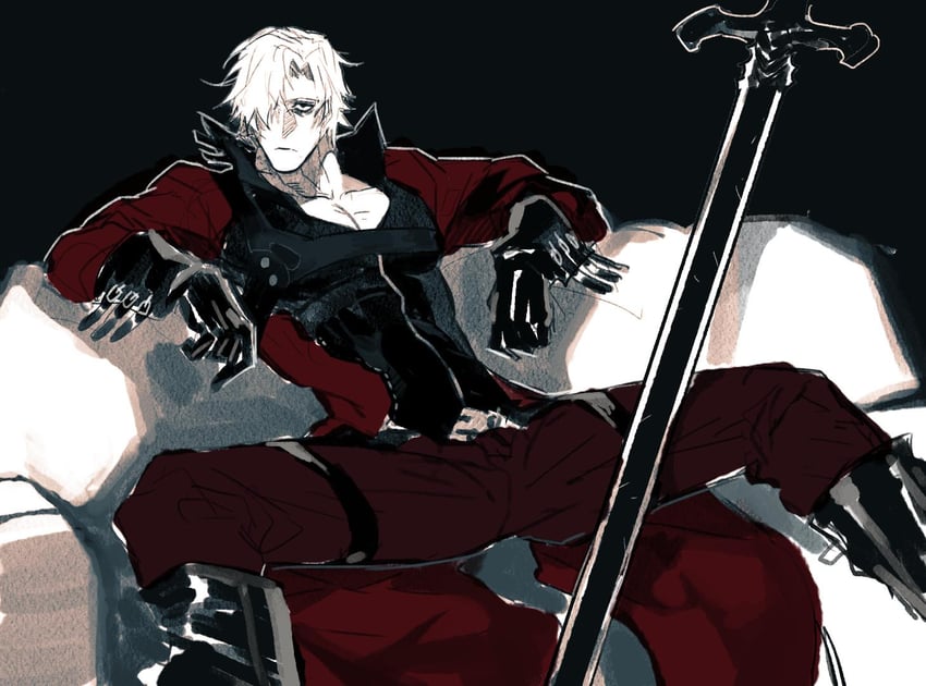 dante (devil may cry and 1 more) drawn by hallot