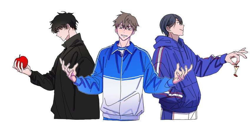 choi jongsu, park byeongchan, and ki sangho (garbage time) drawn by gusge_(ellllk)