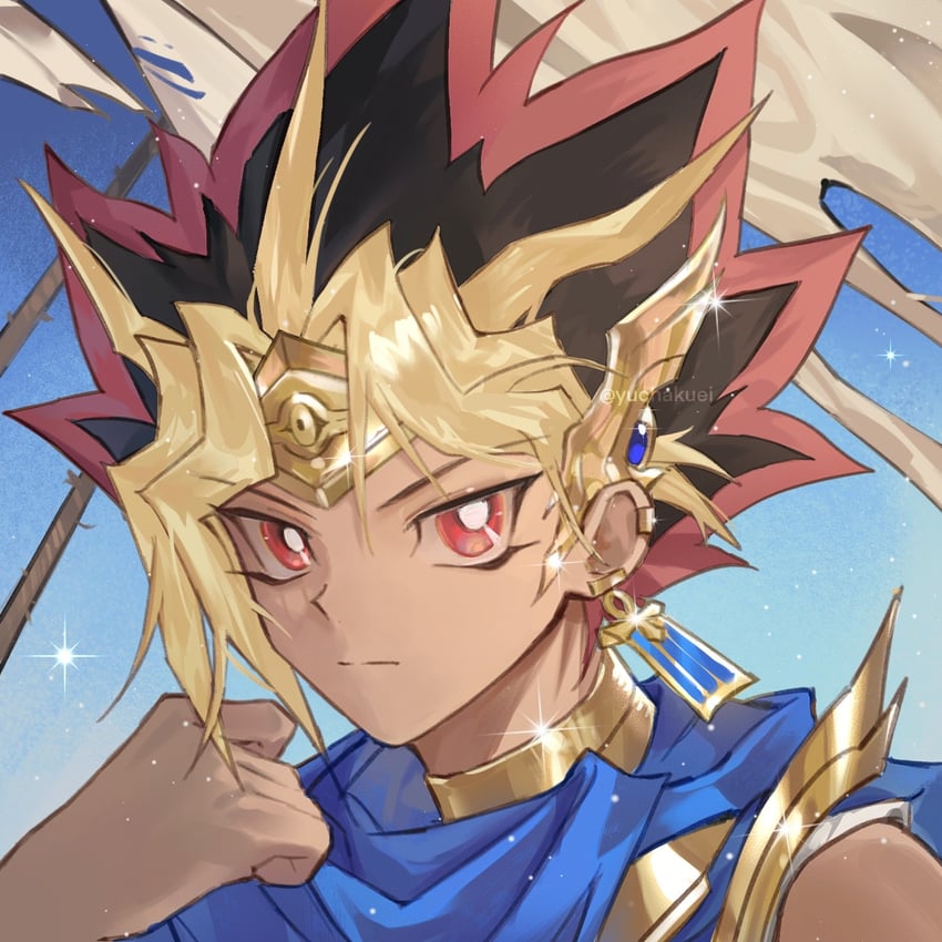 atem (yu-gi-oh! and 1 more) drawn by yuchakuei