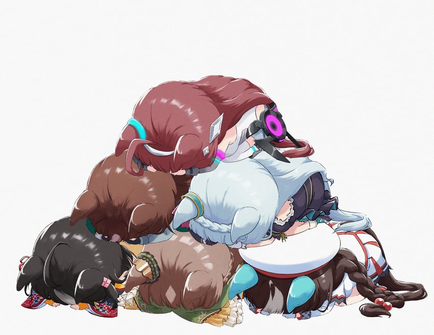satono diamond, kitasan black, mihono bourbon, sirius symboli, mejiro ardan, and 1 more (umamusume) drawn by kitsune_yuki