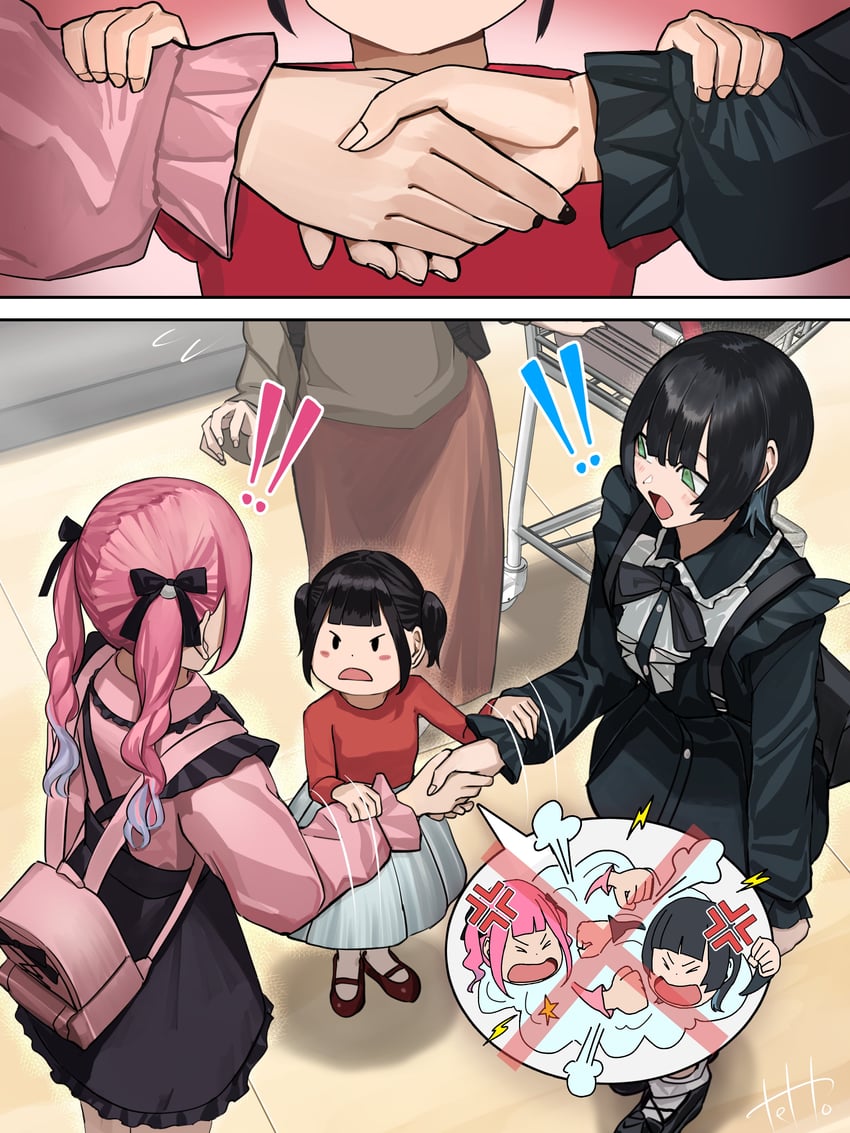hinamizawa hinami and igarashi ritsu (original) drawn by tetto_(onnoveltet)