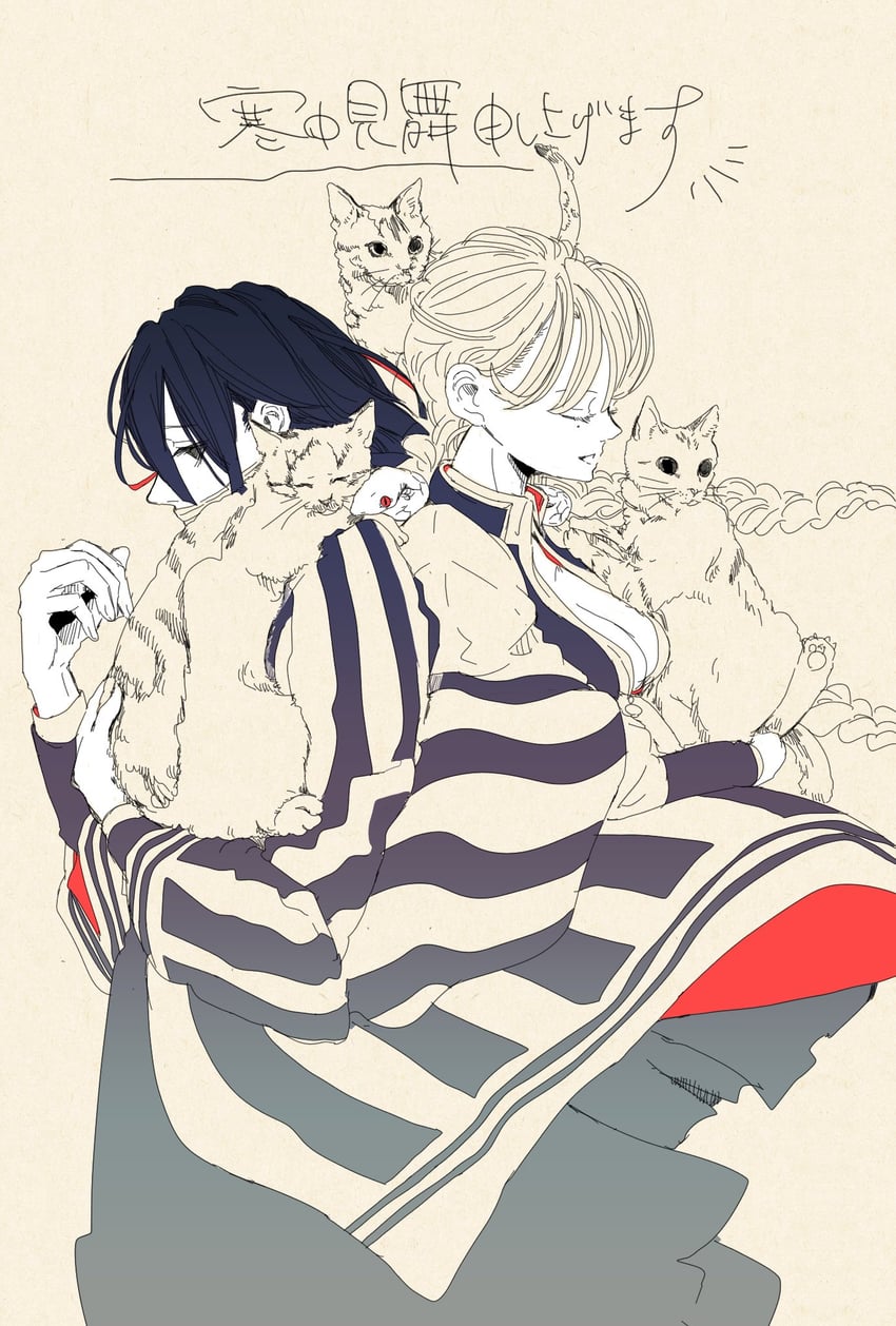 kanroji mitsuri and iguro obanai (kimetsu no yaiba) drawn by comeback_fleet