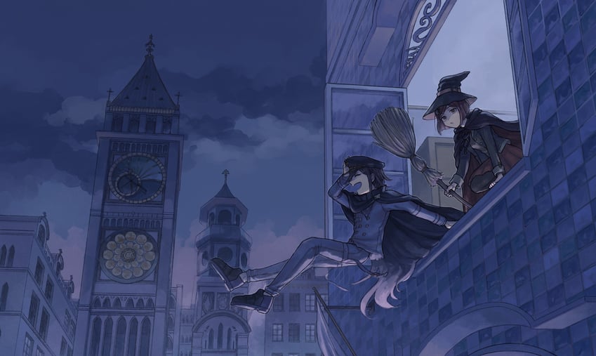 oma kokichi and yumeno himiko (danganronpa and 1 more) drawn by kudo_(kddrv3)