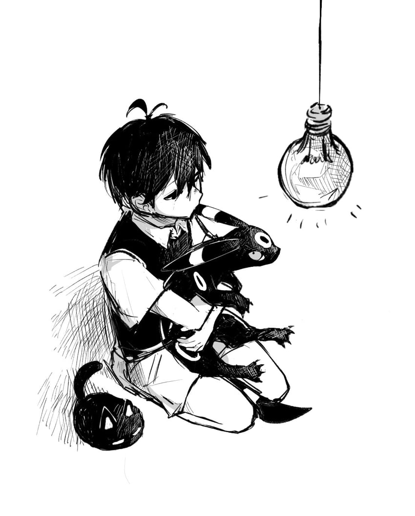 sunny and umbreon (pokemon and 1 more) drawn by torori_toro_(oimo_kenpi)