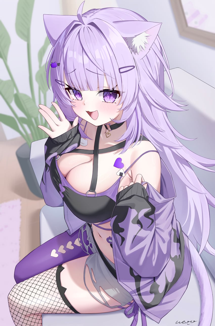nekomata okayu (hololive) drawn by ai_(u_e_o_o)
