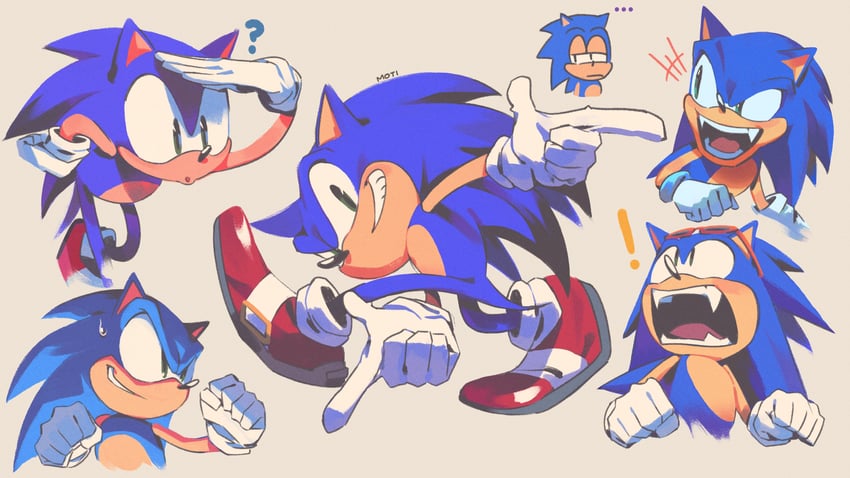 sonic the hedgehog (sonic and 1 more) drawn by supsross