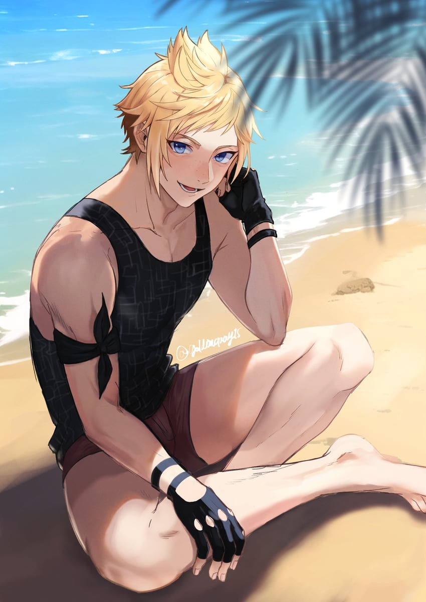 prompto argentum (final fantasy and 1 more) drawn by galdinquay15