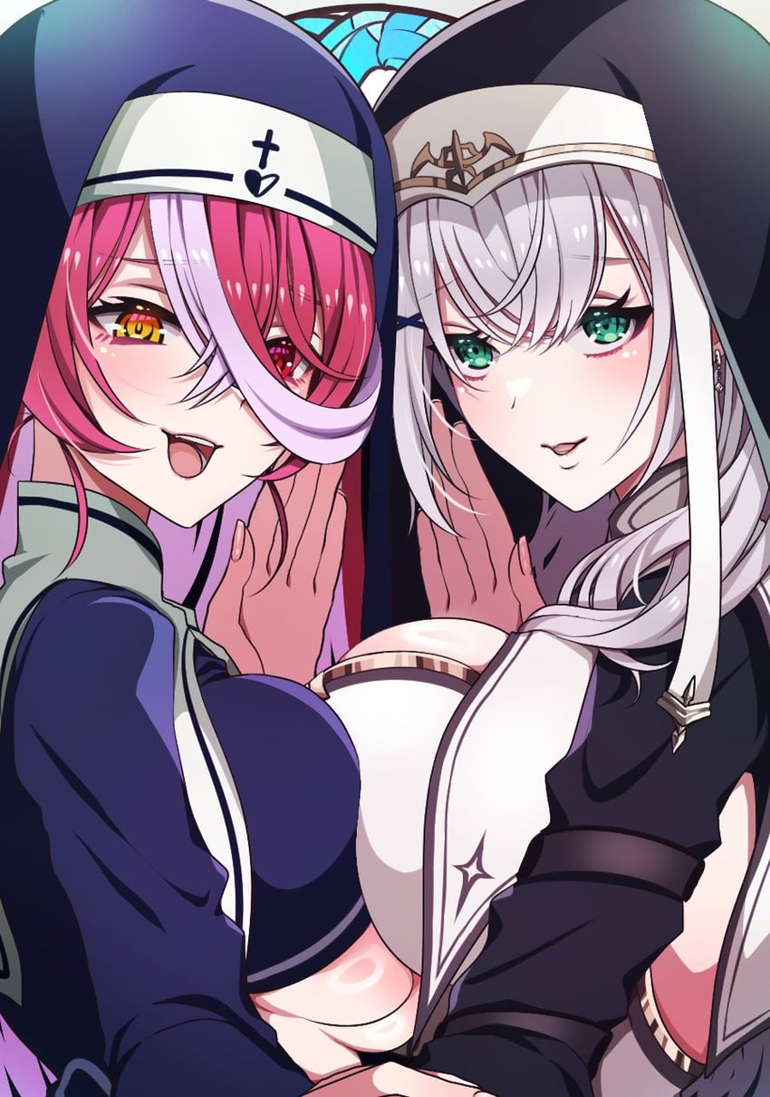 houshou marine and shirogane noel (hololive) drawn by itsuki_keiichi