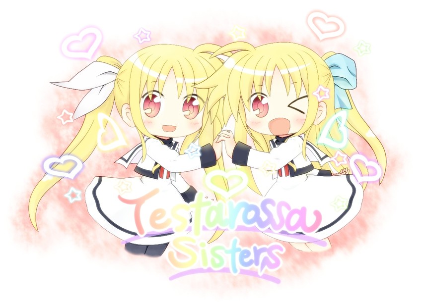 fate testarossa and alicia testarossa (lyrical nanoha and 1 more) drawn by spirited-off