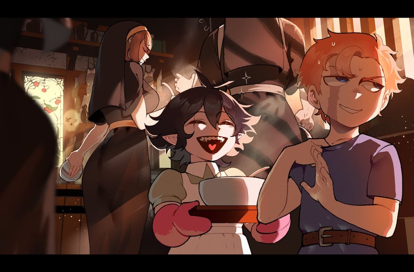 sister almonde, mikhail, and tonia (original and 1 more) drawn by nyantcha