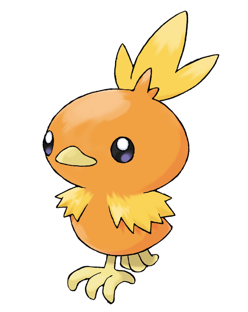 torchic (pokemon and 1 more) drawn by sugimori_ken