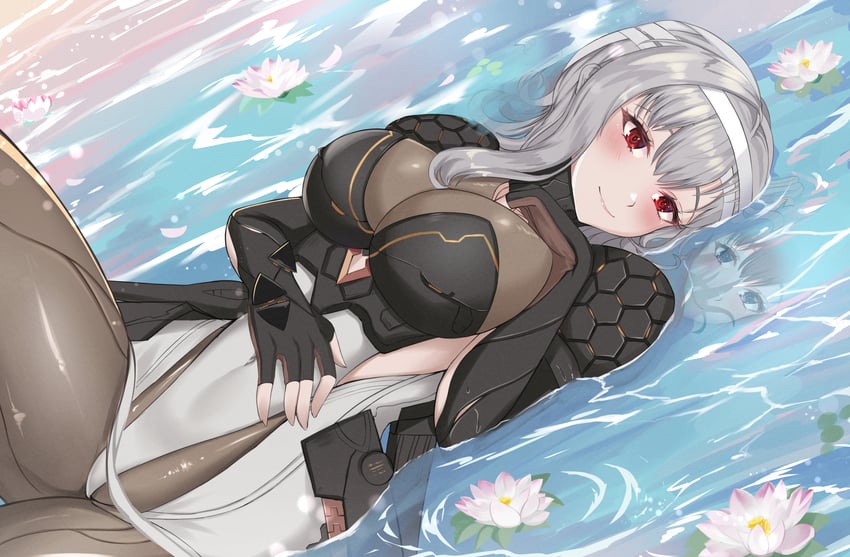 modernia and marian (goddess of victory: nikke) drawn by brulee