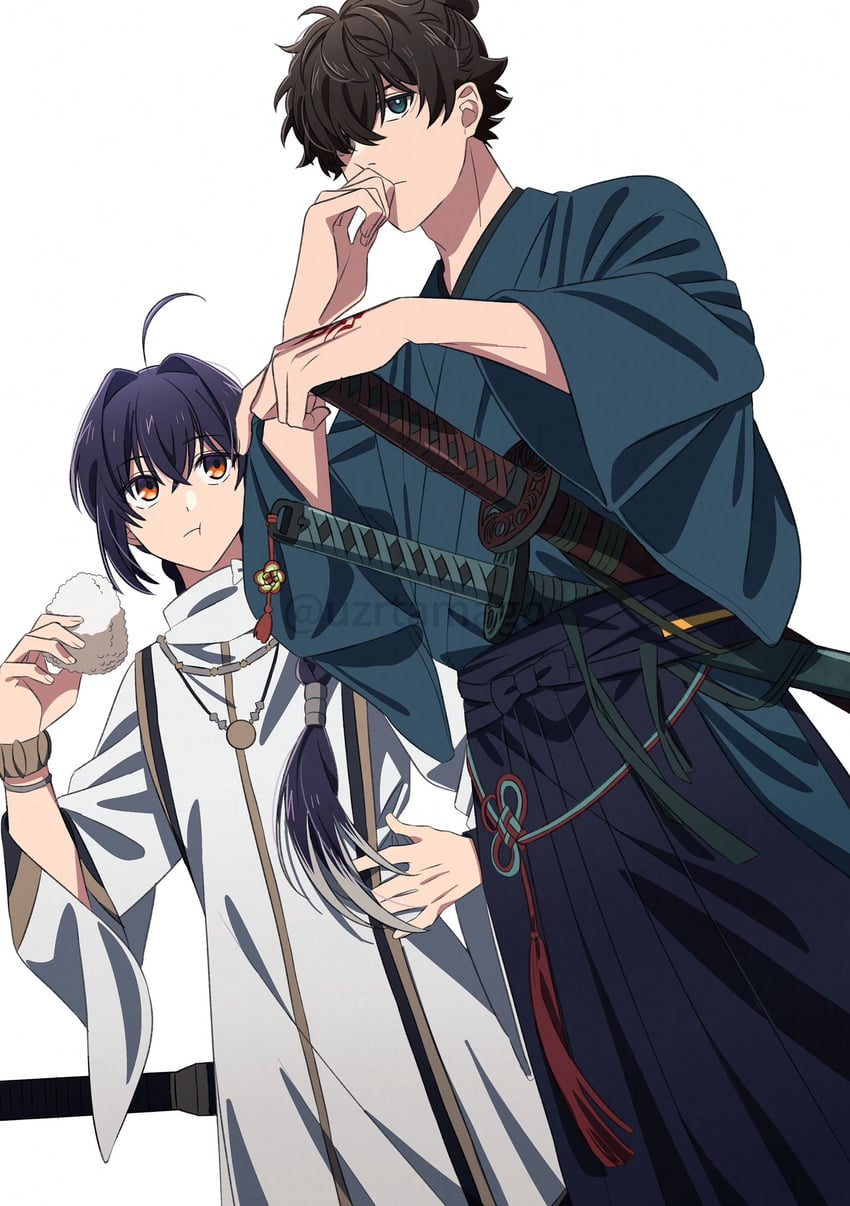 yamato takeru and miyamoto iori (fate and 1 more) drawn by uzura_(uzrtamago)
