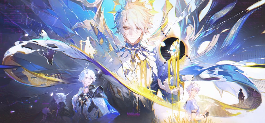 phainon (honkai and 1 more) drawn by renjian_shilian