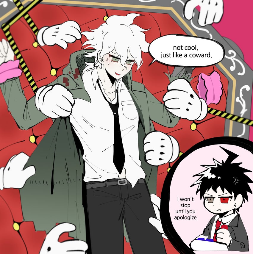 komaeda nagito and hinata hajime (danganronpa and 3 more) drawn by seumol_sx