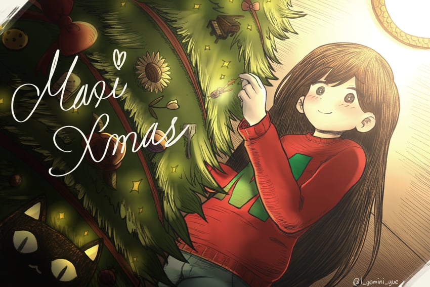 mari and mewo (omori) drawn by axl_sevens