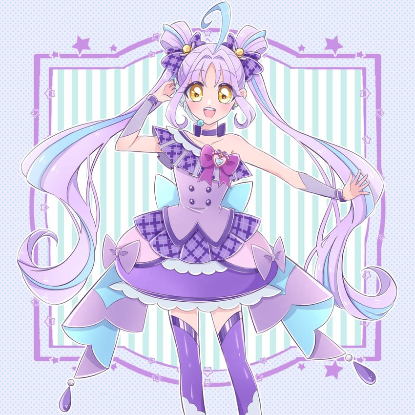 shigure kokoro and cure kyunkyun (precure and 1 more) drawn by video_thirty
