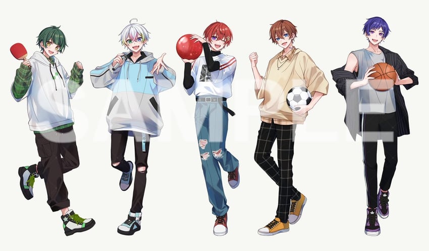 coe., kuni, kottaro, relu, and kisaragi you (starlight polaris) drawn by teito_(0w0kuma)