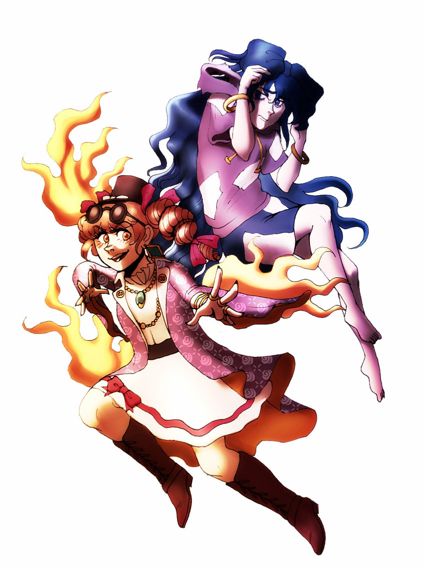yorigami shion and yorigami jo'on (touhou) drawn by moonywitcher
