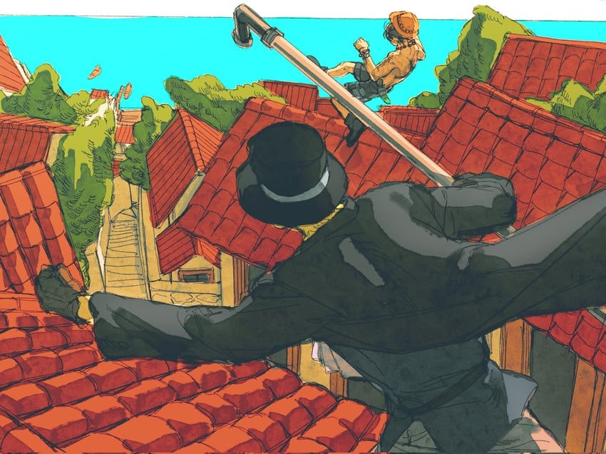 portgas d. ace and sabo (one piece) drawn by leaff00