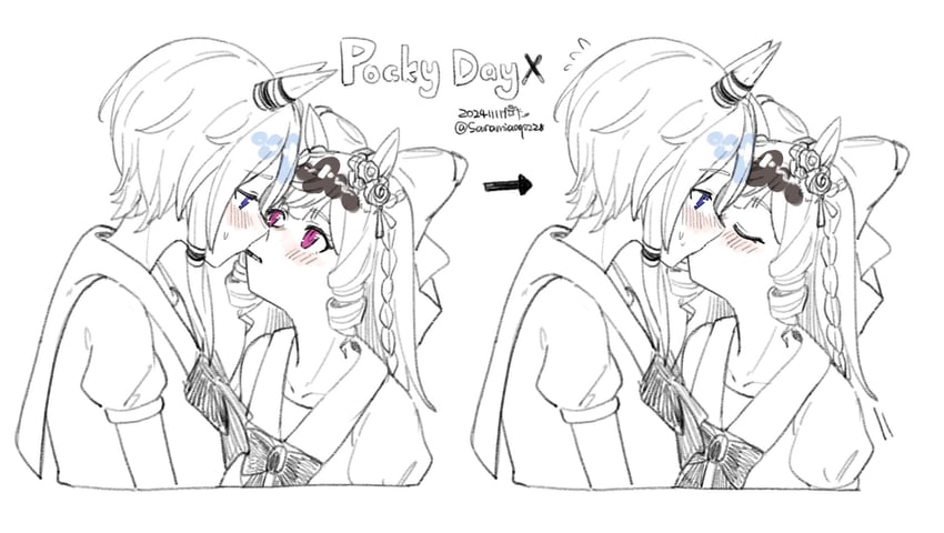 daiichi ruby and k.s.miracle (umamusume) drawn by saramiao-chan