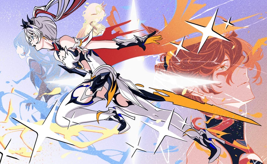 kiana kaslana, fu hua, bronya zaychik, and murata himeko (honkai and 1 more) drawn by plumepalum