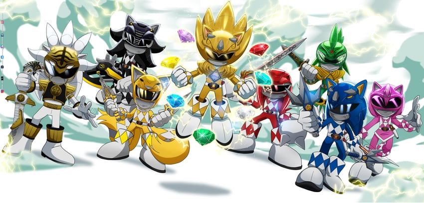 sonic the hedgehog, shadow the hedgehog, amy rose, tails, knuckles the echidna, and 18 more (sonic and 5 more) drawn by mistajonz
