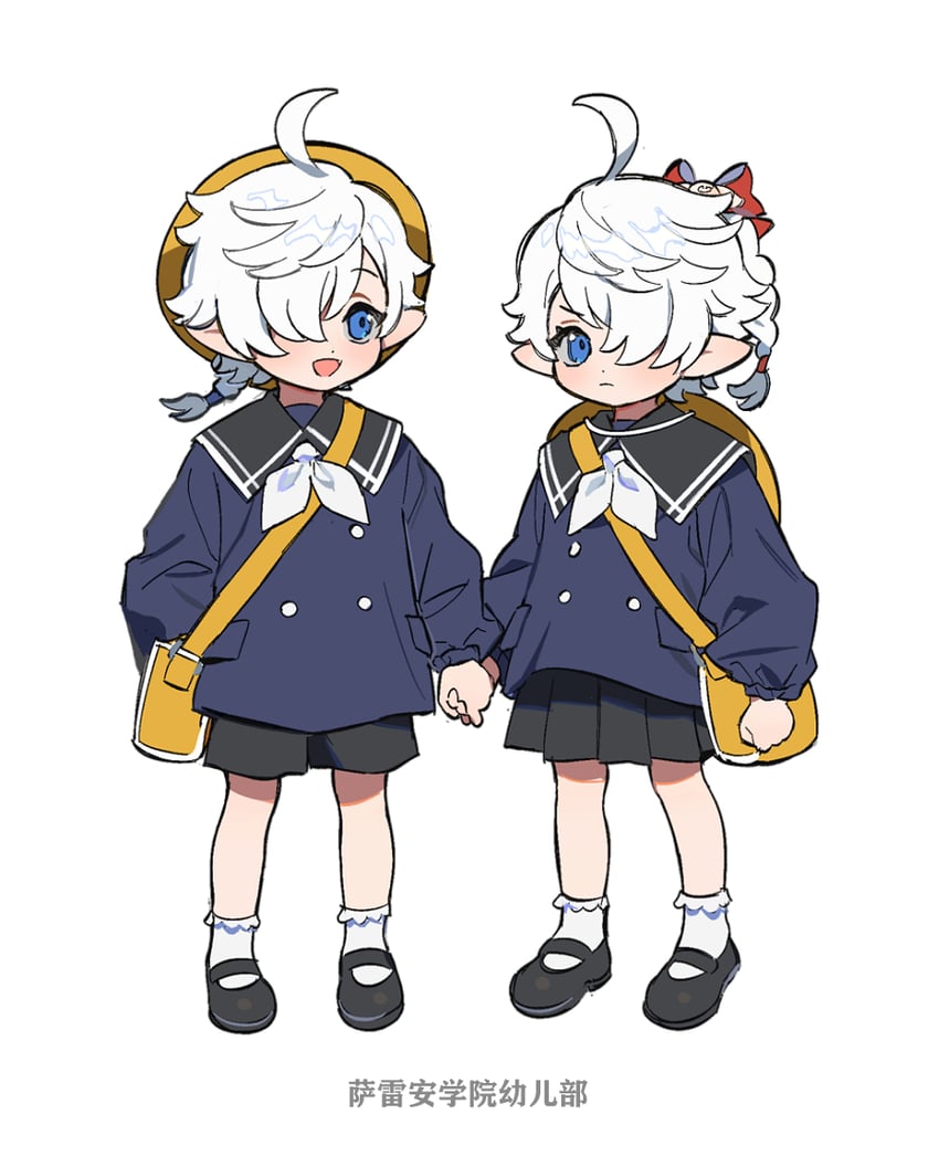 alisaie leveilleur and alphinaud leveilleur (final fantasy and 1 more) drawn by wuliu_heihuo