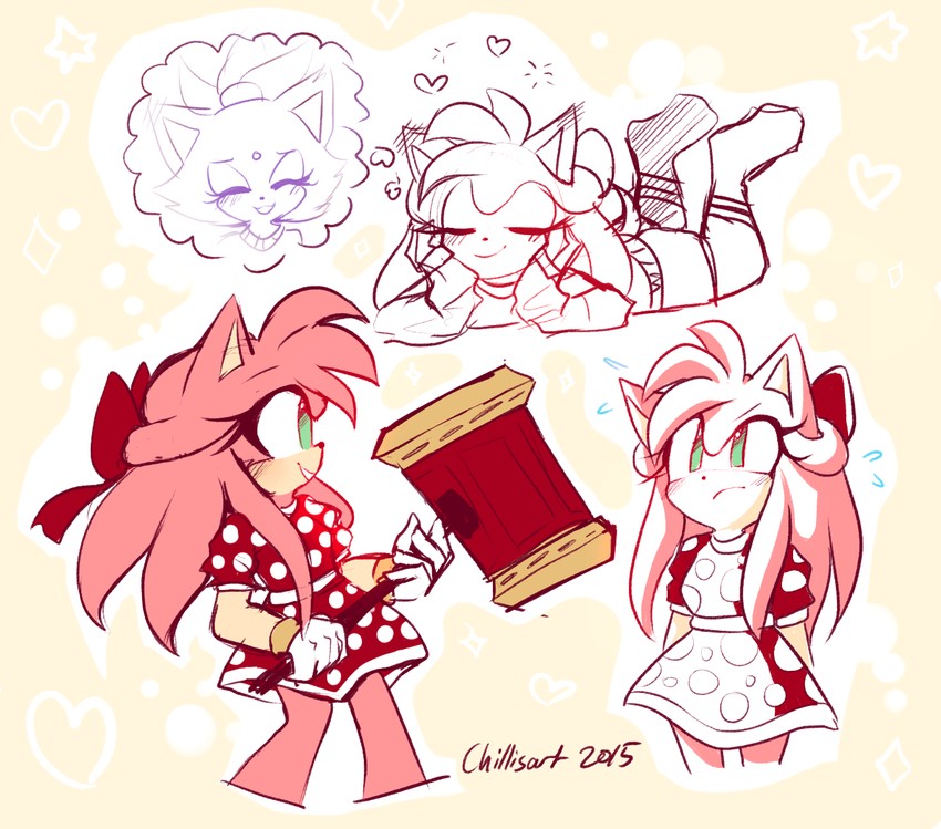 amy rose and blaze the cat (sonic) drawn by spacecolonie