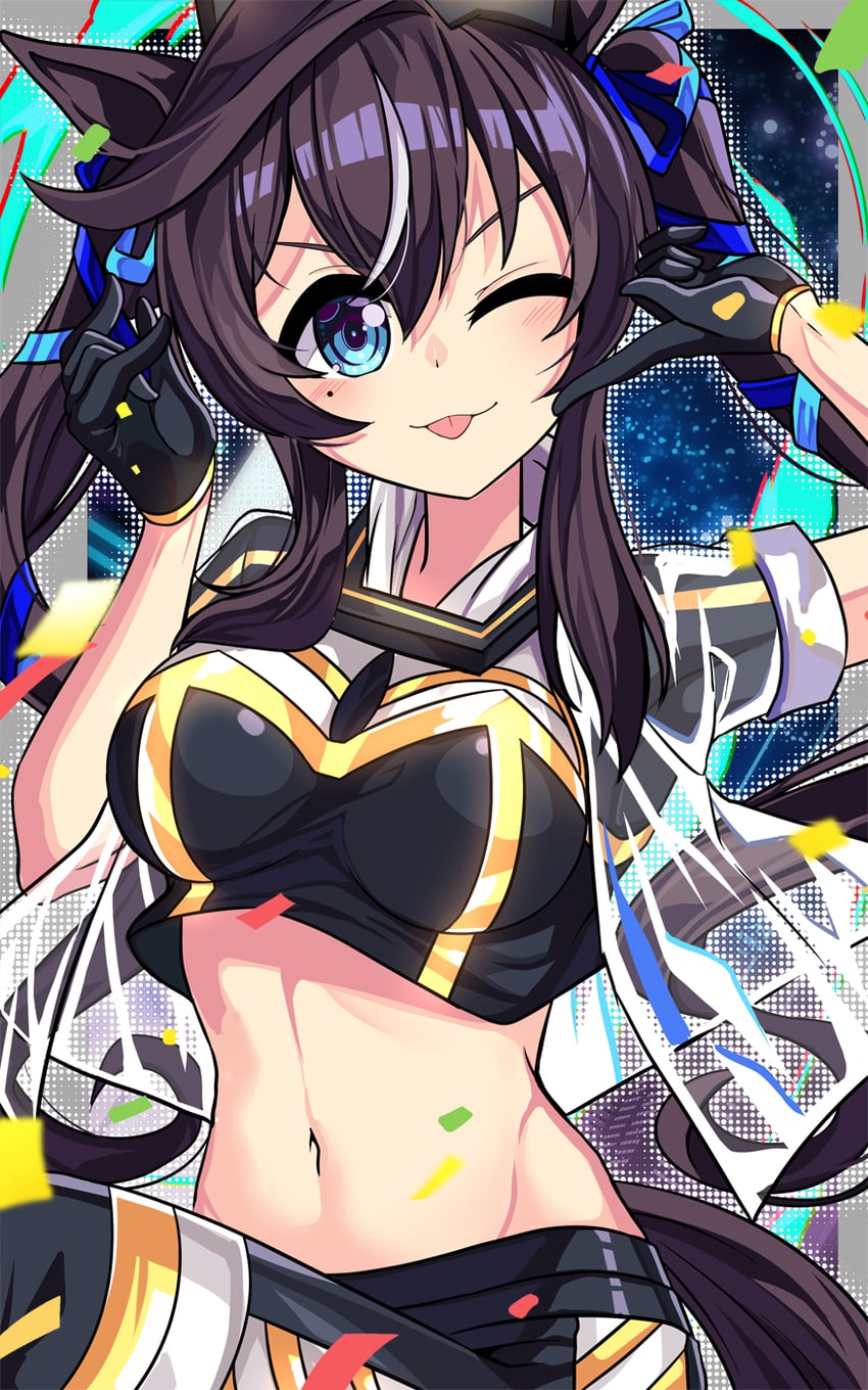 vivlos and i:p masquerena (umamusume and 1 more) drawn by yasume_yukito