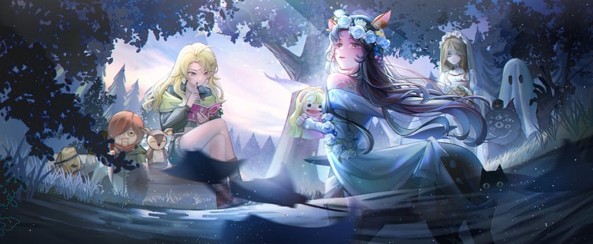 jessica, blonney, carbuncle, and chucky (reverse:1999 and 1 more) drawn by uuz