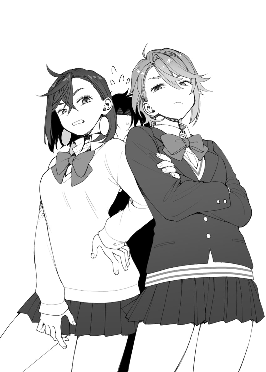 ayase momo, takakura ken, and shiratori aira (dandadan) drawn by poo_(pitind)