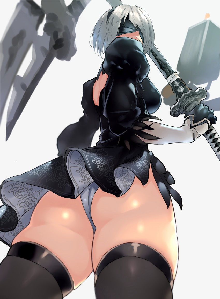 2b and pod (nier and 1 more) drawn by negresco