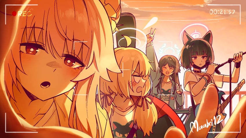 kazusa, natsu, airi, and yoshimi (blue archive) drawn by maaki12