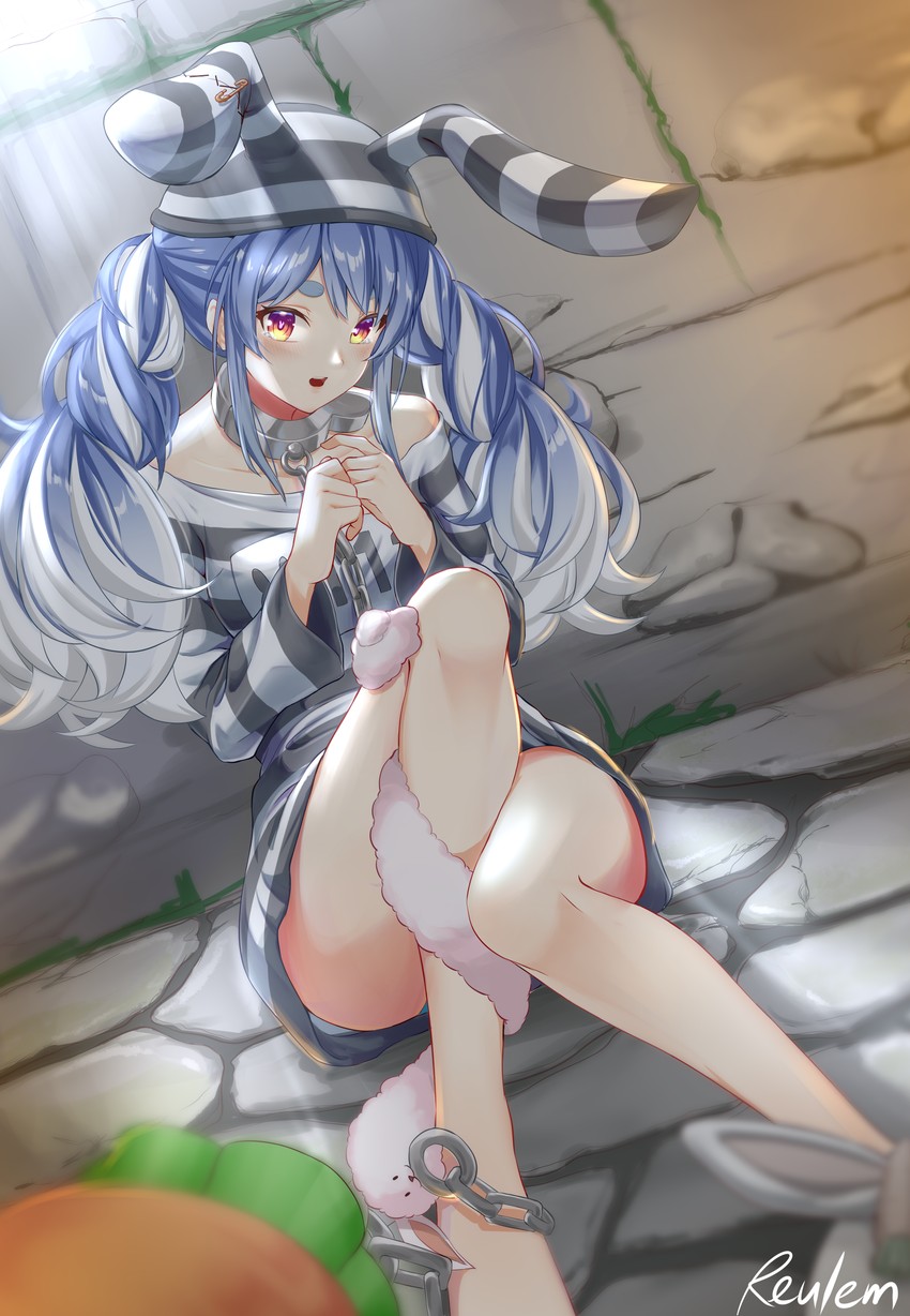 usada pekora and don-chan (hololive) drawn by reulem