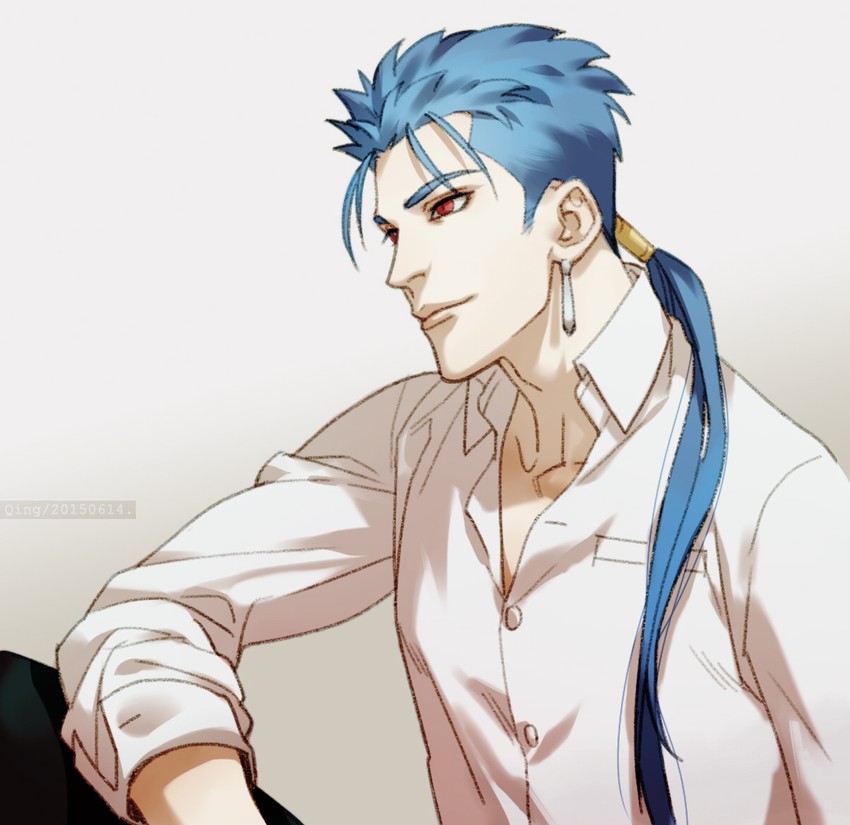 cu chulainn (fate and 1 more) drawn by bifanghuanshi