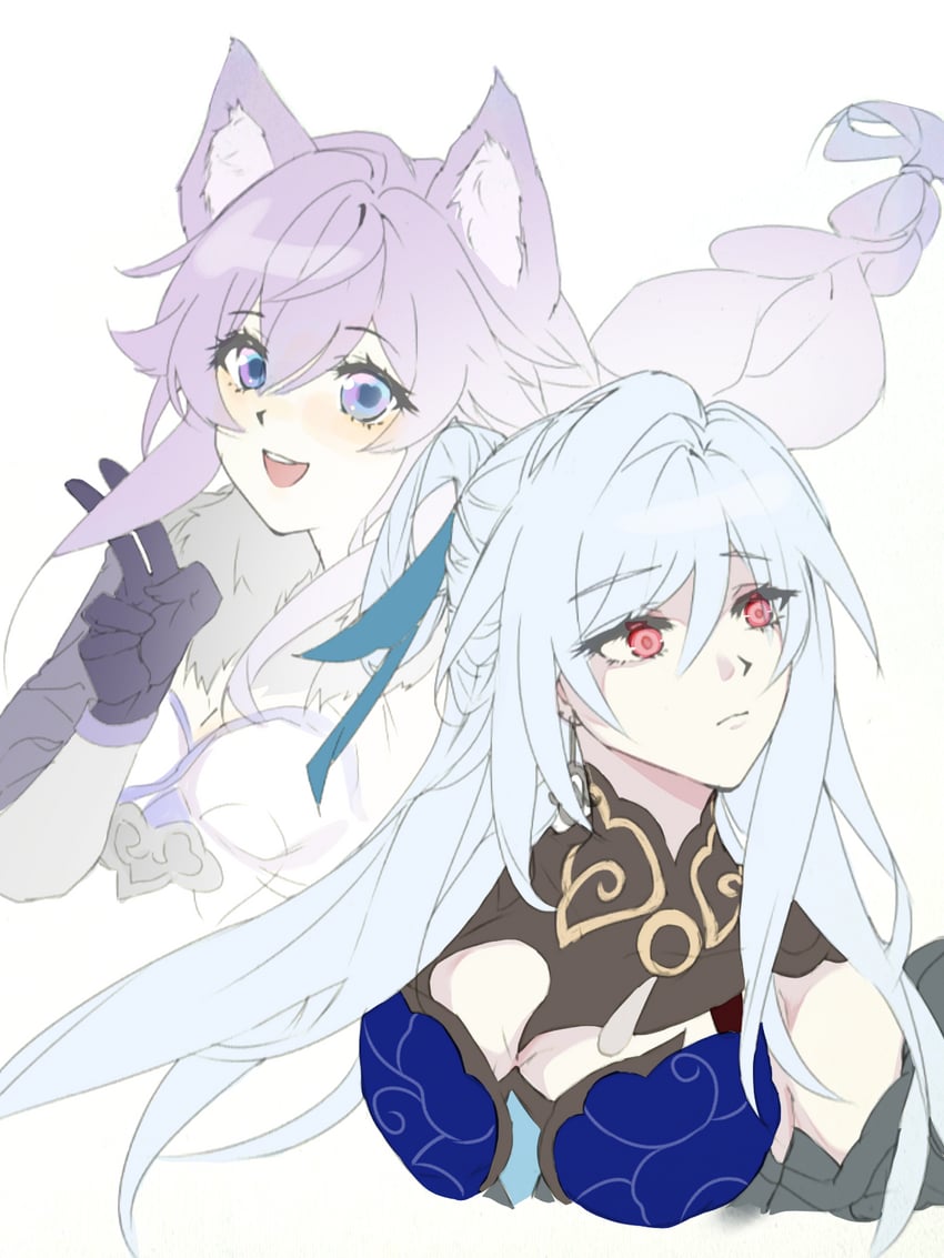 jingliu and baiheng (honkai and 1 more) drawn by youyouyouyouyouzi
