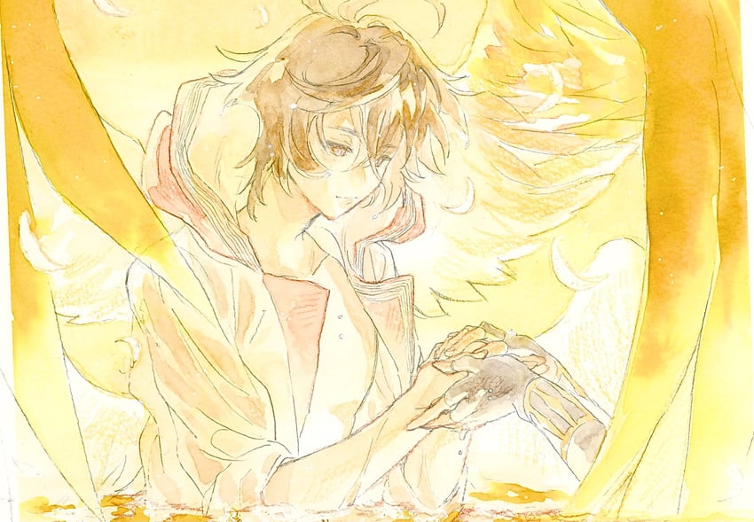 sandalphon and lucifer (granblue fantasy) drawn by t_of_game