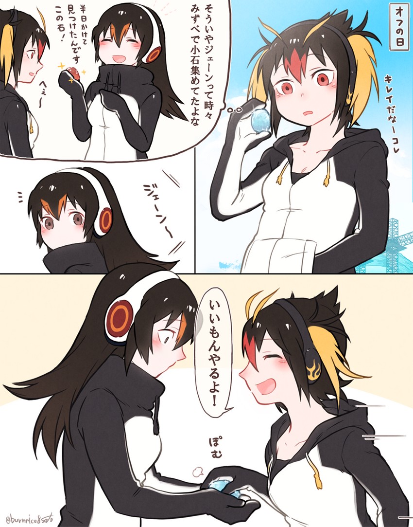 rockhopper penguin and gentoo penguin (kemono friends) drawn by seto_(harunadragon)