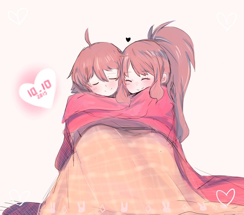hilda and hilbert (pokemon and 1 more) drawn by anonkyun