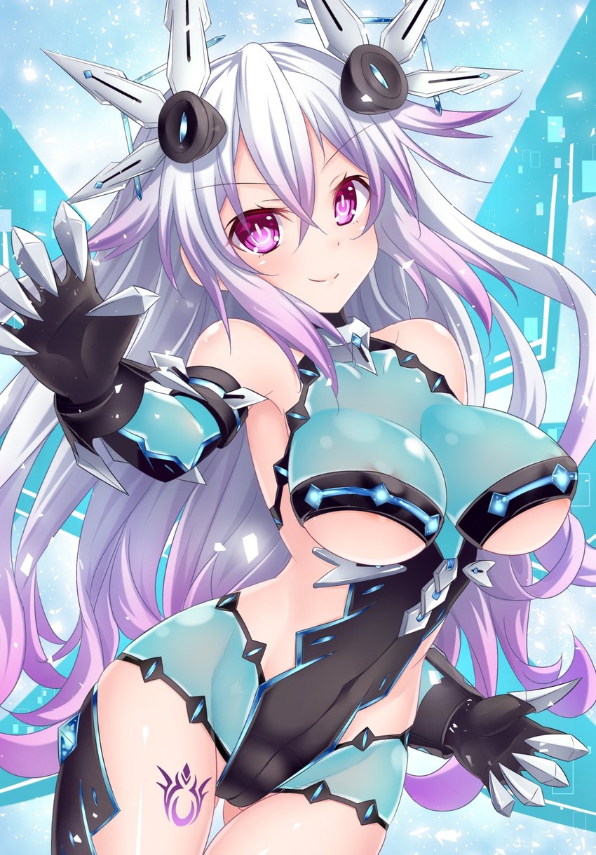 black heart (neptune and 1 more) drawn by kazuneko_(wktk1024)