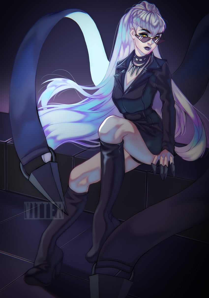 evelynn, k/da all out evelynn, and the baddest evelynn (league of legends) drawn by v1tter