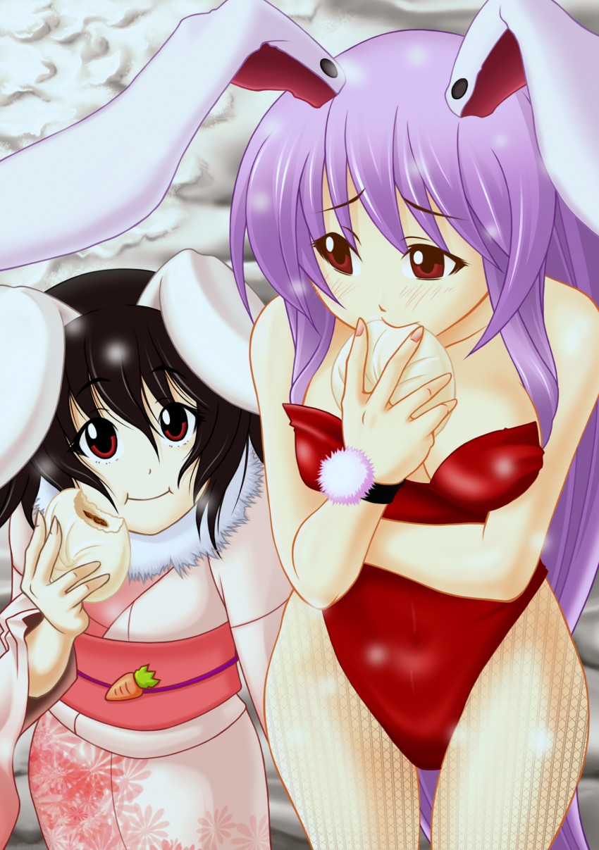 reisen udongein inaba and inaba tewi (touhou) drawn by hissa_yossa