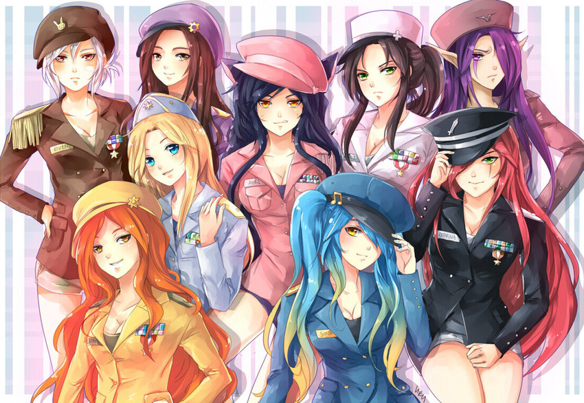 ahri, akali, sona, caitlyn, lux, and 4 more (league of legends and 1 more)