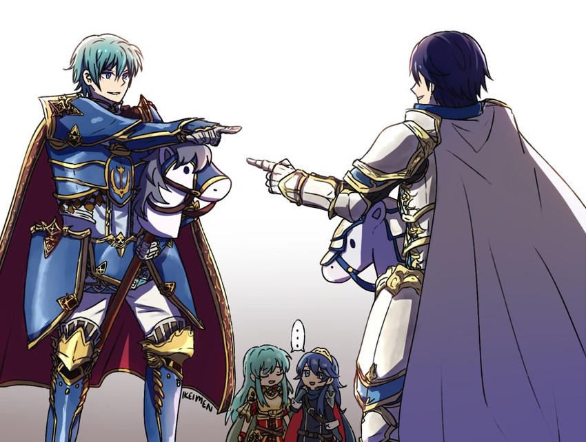 lucina, chrom, eirika, and ephraim (fire emblem and 5 more) drawn by ikeimen