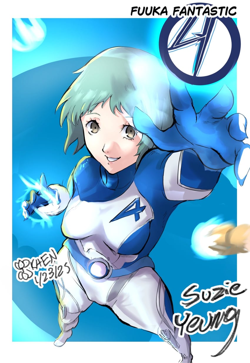 yamagishi fuuka, sue storm, and suzie yeung (persona and 4 more) drawn by yoltablaze